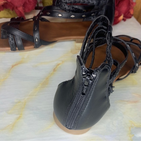 SO Black Silver Stud Gladiator Sandals - Picture 9 of 13